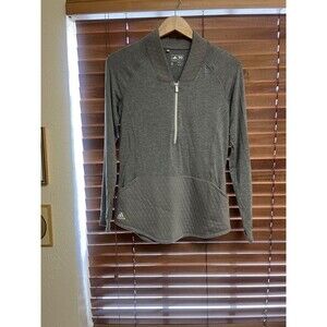 Adidas Golf 1/4 Zip Pullover Women's Small Gray Holographic Zipper‎